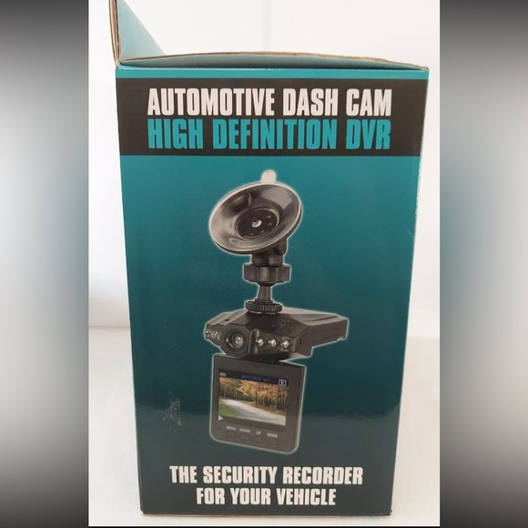 Black On-Dash Camera with LCD Screen and Circular Lens - Picture 3 of 7